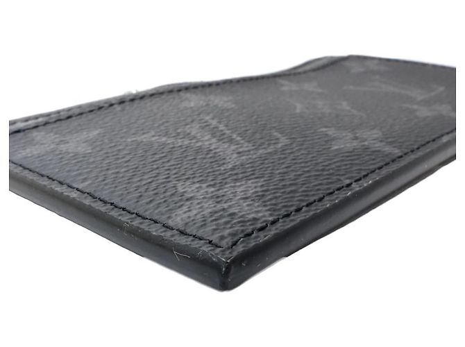 Louis Vuitton Monogram Eclipse Coin Purse Black - view 5