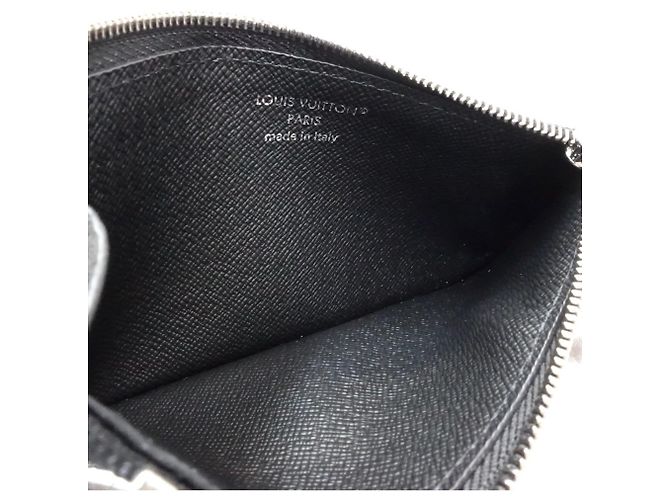 Louis Vuitton Monogram Eclipse Coin Purse Black - view 8