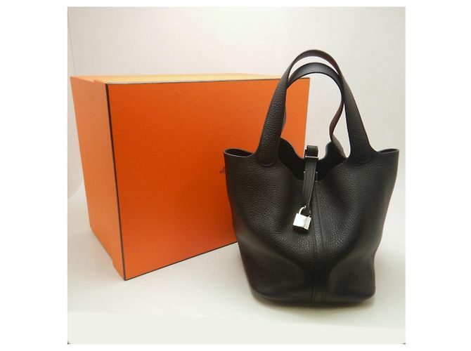 Hermès Borsa Hermes Picotin Lock MM Nero - vista 15