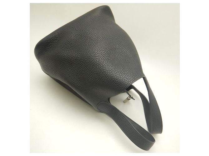 Hermès Borsa Hermes Picotin Lock MM Nero - vista 3