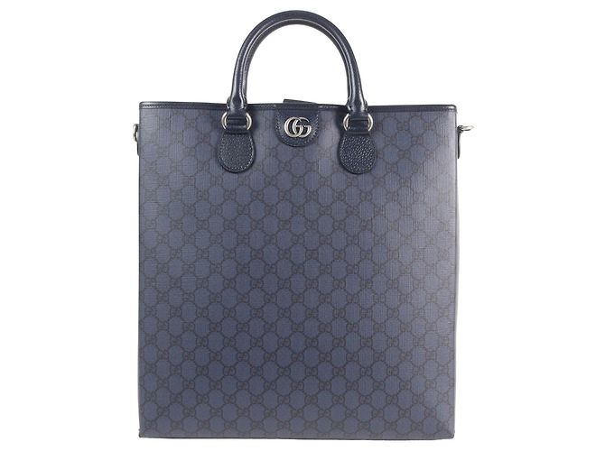 Borsa Tote Gucci Ophidia GG Medium Blu - vista 3
