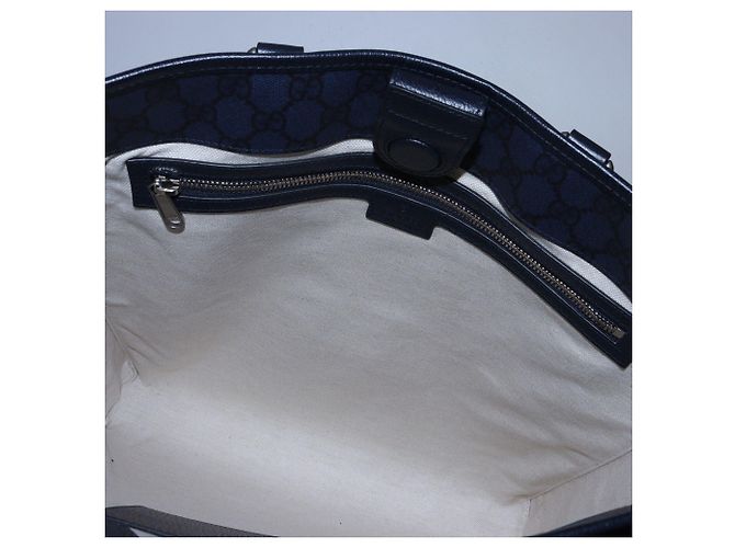 Borsa Tote Gucci Ophidia GG Medium Blu - vista 6
