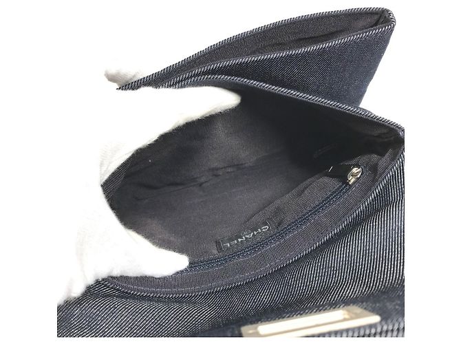 Clutch Chanel 2.55 in denim Blu - vista 10