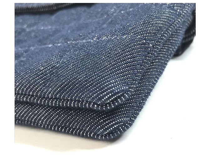 Clutch Chanel 2.55 in denim Blu - vista 6