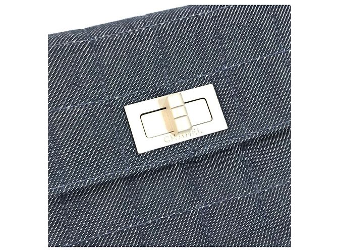 Clutch Chanel 2.55 in denim Blu - vista 7