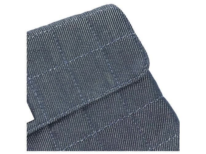 Clutch Chanel 2.55 in denim Blu - vista 8