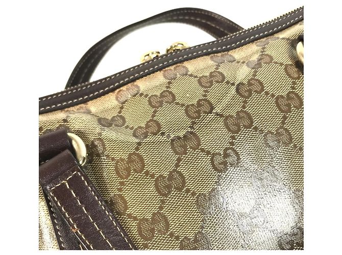 Borsa Mini Boston Gucci Hysteria Beige Marrone scuro - vista 13