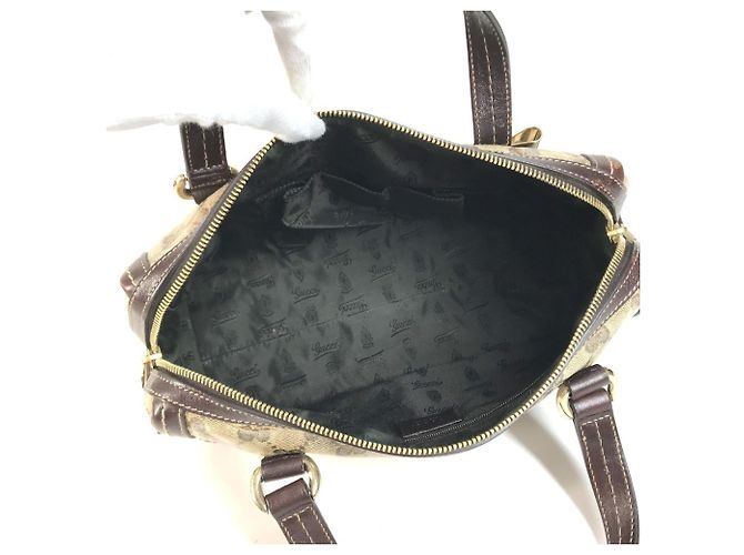 Borsa Mini Boston Gucci Hysteria Beige Marrone scuro - vista 17