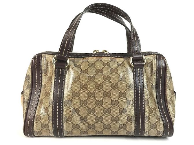 Borsa Mini Boston Gucci Hysteria Beige Marrone scuro - vista 2