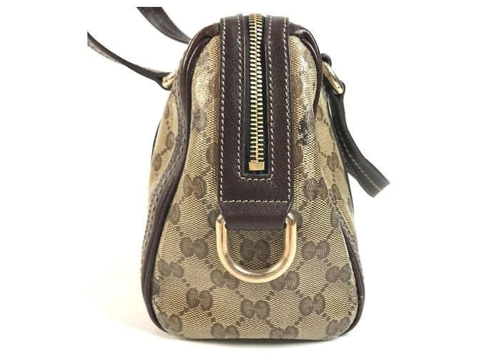 Borsa Mini Boston Gucci Hysteria Beige Marrone scuro - vista 3