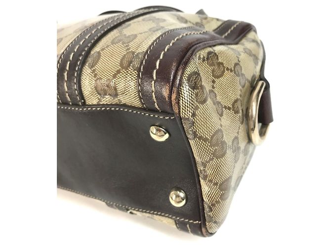 Borsa Mini Boston Gucci Hysteria Beige Marrone scuro - vista 6