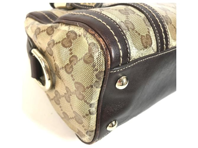 Borsa Mini Boston Gucci Hysteria Beige Marrone scuro - vista 7