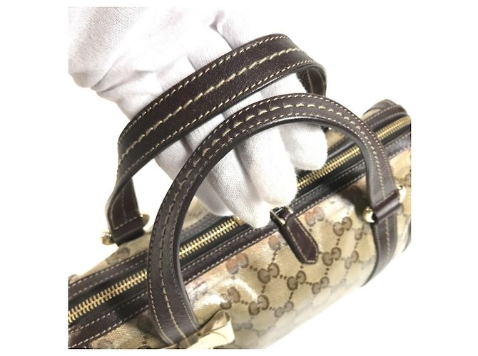 Borsa Mini Boston Gucci Hysteria Beige Marrone scuro - vista 8