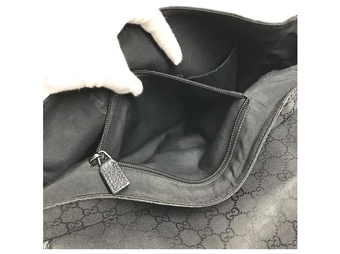Borsa a tracolla Gucci Logo GG Crossbody Flap Pouch Nero - vista 11
