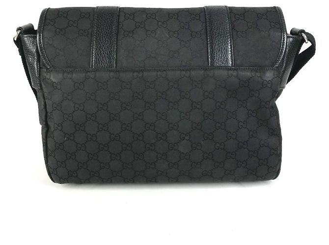 Borsa a tracolla Gucci Logo GG Crossbody Flap Pouch Nero - vista 2