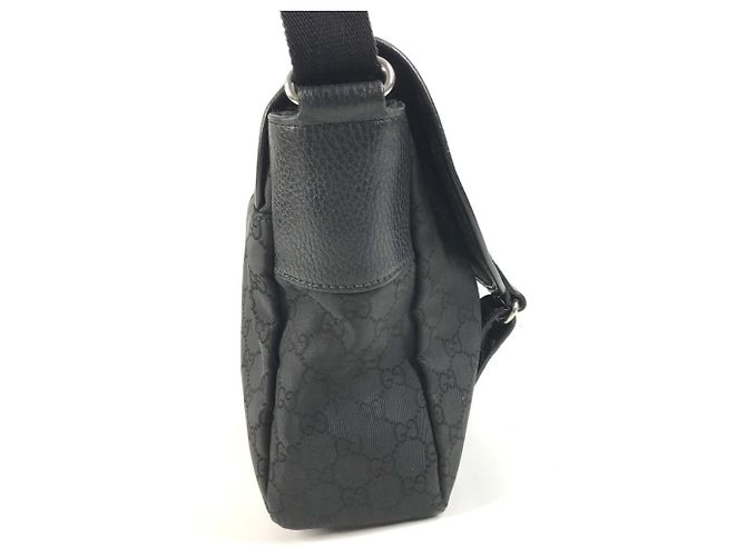 Borsa a tracolla Gucci Logo GG Crossbody Flap Pouch Nero - vista 4