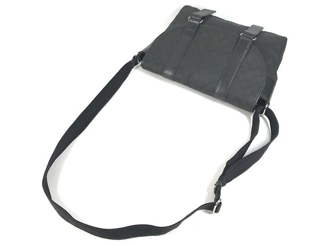 Borsa a tracolla Gucci Logo GG Crossbody Flap Pouch Nero - vista 8