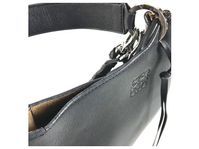 Borsa Hobo Chain Fortune Loewe 326.62.P66 Nero - vista 11