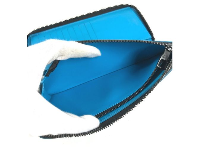 Louis Vuitton Taurillon Blue Langbeutel Blau - Ansicht 13