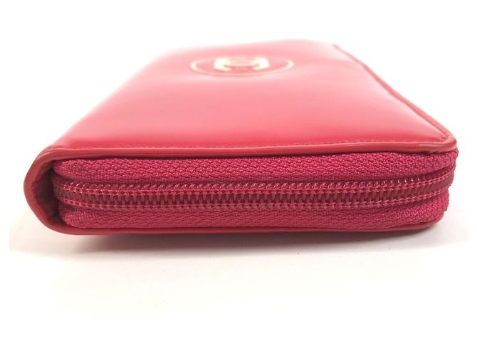 Carteira longa bi-fold Chanel rosa e branca Branco - vista 14