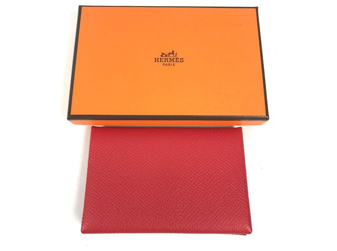 Hermès Tarjetero Hermes Calvi Roja - vista 12