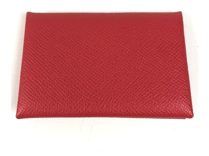 Hermès Tarjetero Hermes Calvi Roja - vista 2