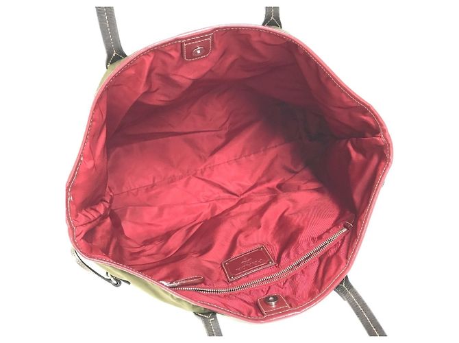 Borsa Tote/Borsa a Tracolla Prada Triangle Logo Rosso Cachi - vista 11