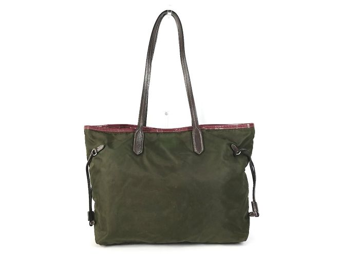 Borsa Tote/Borsa a Tracolla Prada Triangle Logo Rosso Cachi - vista 2