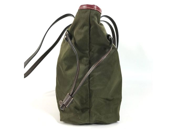 Borsa Tote/Borsa a Tracolla Prada Triangle Logo Rosso Cachi - vista 4