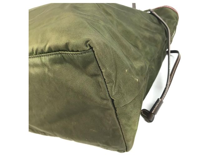 Borsa Tote/Borsa a Tracolla Prada Triangle Logo Rosso Cachi - vista 6