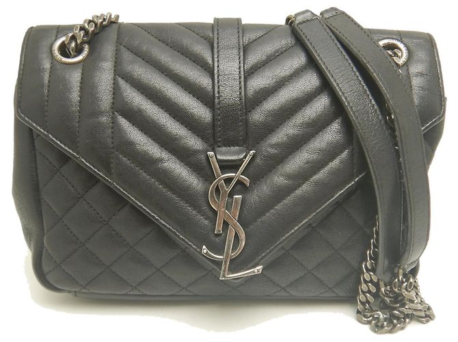 Borsa a tracolla in pelle nera Yves Saint Laurent - vista 2