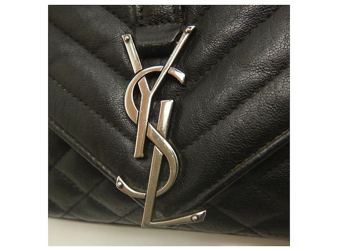 Borsa a tracolla in pelle nera Yves Saint Laurent - vista 24