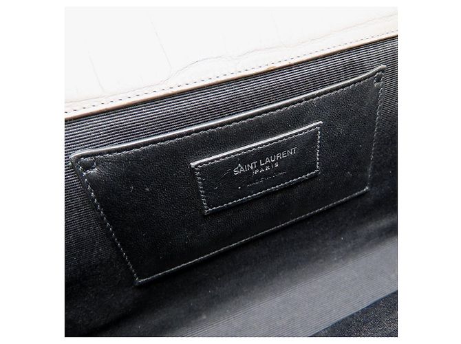 Borsa a tracolla Yves Saint Laurent Kate con nappe e catena Marrone - vista 7