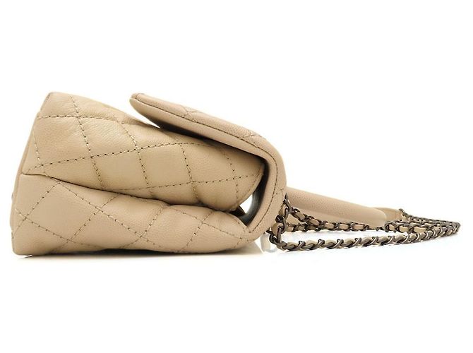 Borsa Chanel Matelassé Coco Handle 24 XS Beige - vista 3