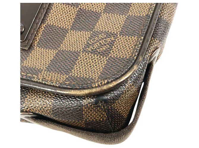 Borsa a tracolla Louis Vuitton Damier Brooklyn PM Marrone Damier ebene - vista 14