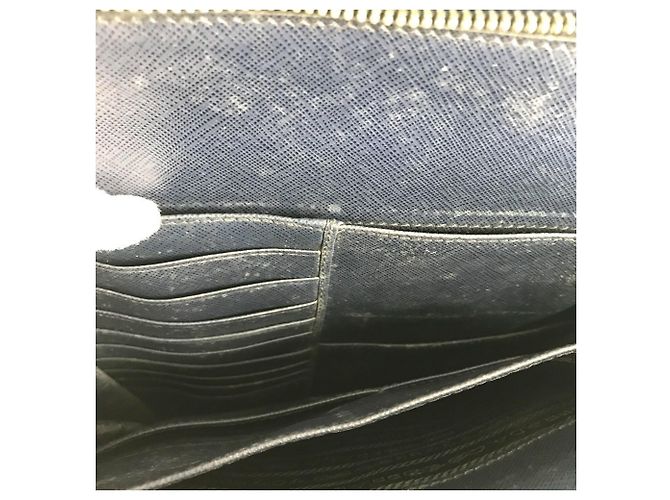 Mallette Prada en cuir Saffiano Bleu - vue 15