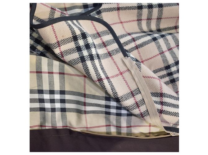 BURBERRY Trench Coat London de algodón marrón oscuro con forro desmontable 100% lana Nova Check Castaño - vista 11