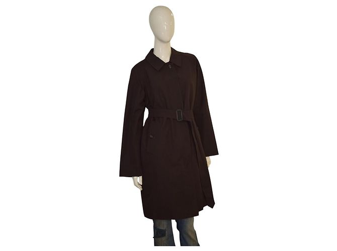BURBERRY Trench Coat London de algodón marrón oscuro con forro desmontable 100% lana Nova Check Castaño - vista 2