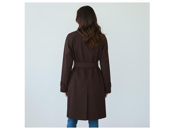 BURBERRY Trench Coat London de algodón marrón oscuro con forro desmontable 100% lana Nova Check Castaño - vista 3