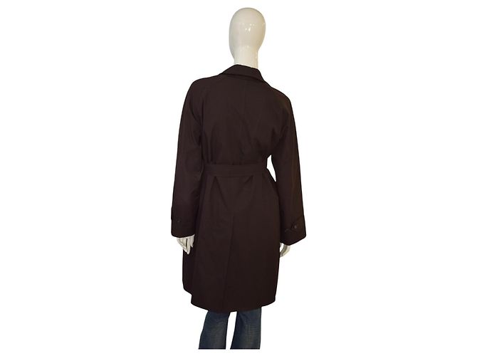BURBERRY Trench Coat London de algodón marrón oscuro con forro desmontable 100% lana Nova Check Castaño - vista 6