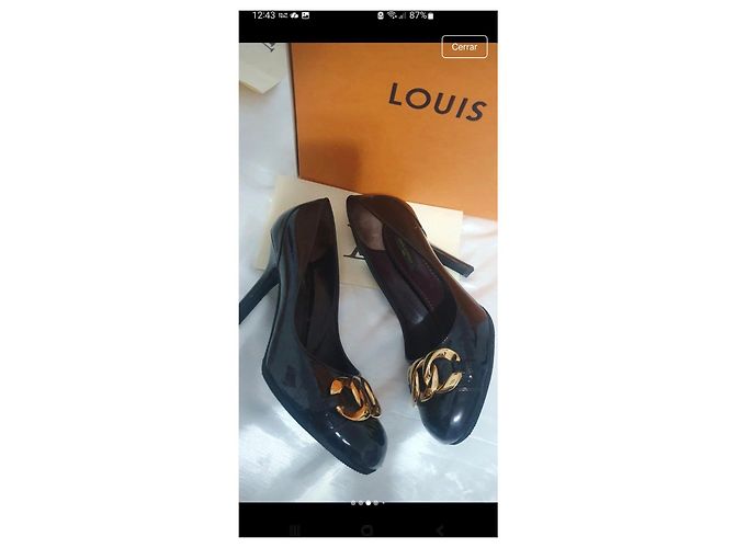 Louis Vuitton Lackleder Pumps Anthrazit Schwarz - Ansicht 4