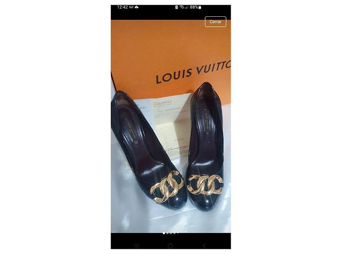 Louis Vuitton Lackleder Pumps Anthrazit Schwarz - Ansicht 5