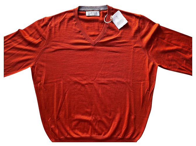 Brunello Cucinelli Pullover aus Wolle und Kaschmir in Orange - Ansicht 4