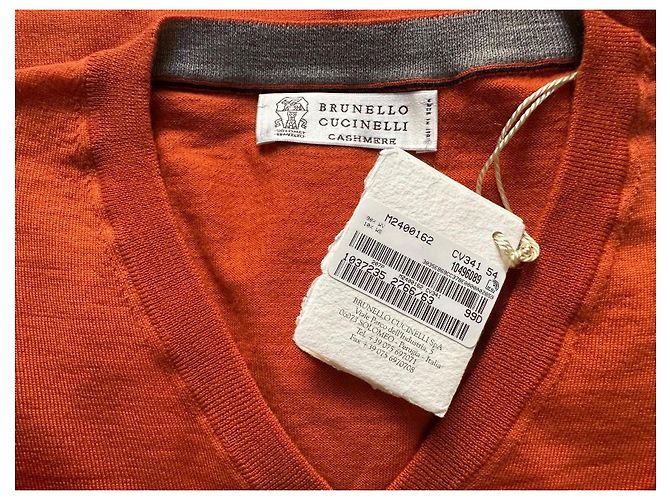 Brunello Cucinelli Pullover aus Wolle und Kaschmir in Orange - Ansicht 9