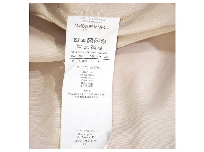 Autre Marque Armani Collezioni Poncho Cape en Fourrure de Lapin Taupe Beige - vue 9