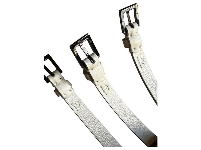 Set di 3 bracciali Valentino in pelle bianca con lettere Bianco - vista 8