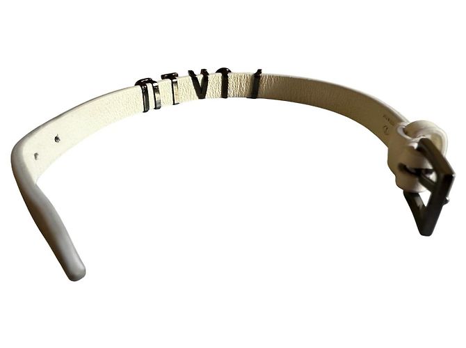 Bracciale Valentino in pelle con logo Bianco - vista 5