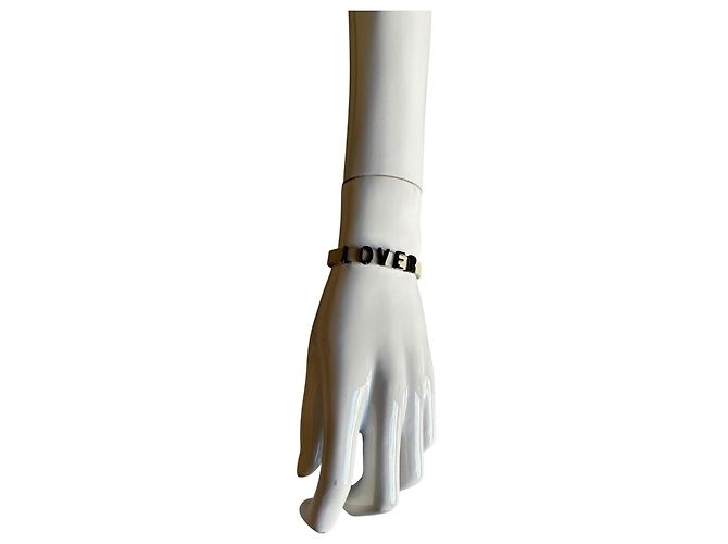 Bracciale Valentino in pelle con logo Bianco - vista 9