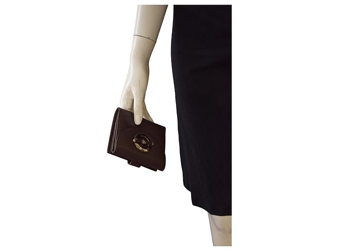 Cartera de cuero marrón Christian Dior Castaño - vista 14