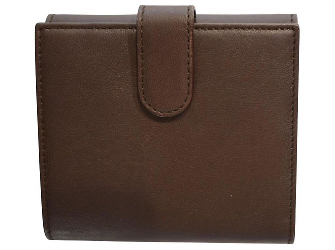 Cartera de cuero marrón Christian Dior Castaño - vista 4